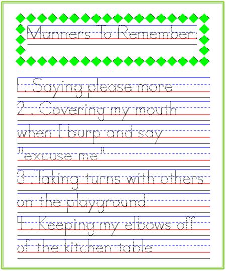 Manners For Kids Worksheets