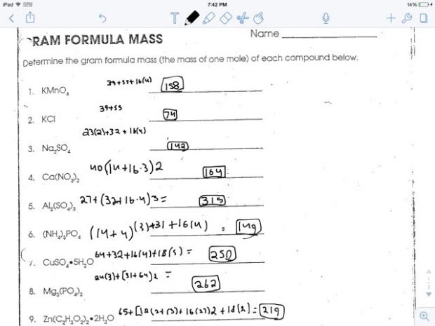 Gram Formula Mass Worksheet Blogger 1043243046 Impression Delux