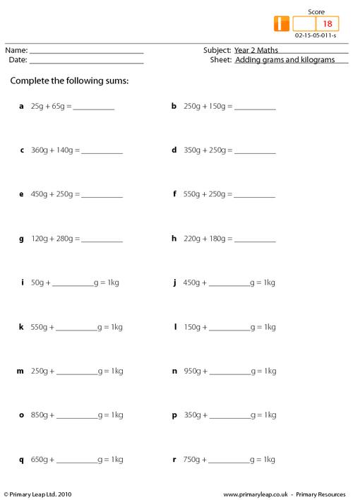 Grams And Kilograms Worksheet Worksheets For All Free Worksheets Samples