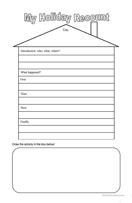 Holiday Recount Frame Worksheet