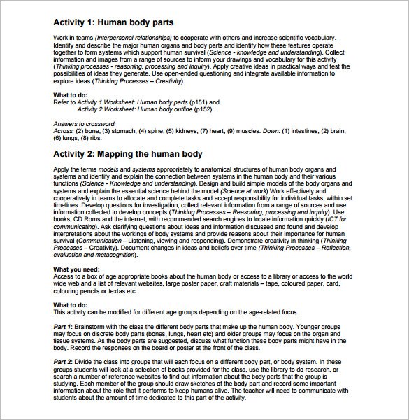 Human Body Worksheets Pdf Worksheets For All