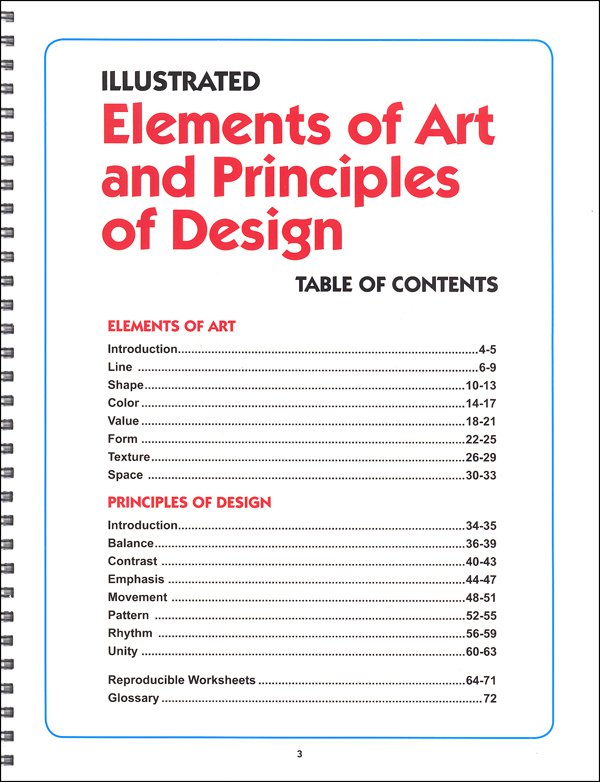 Illustrated Elements Of Art And Principles Of Design (037440