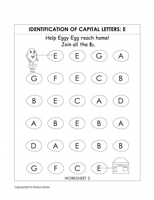 Kindergarten Alphabet Worksheets
