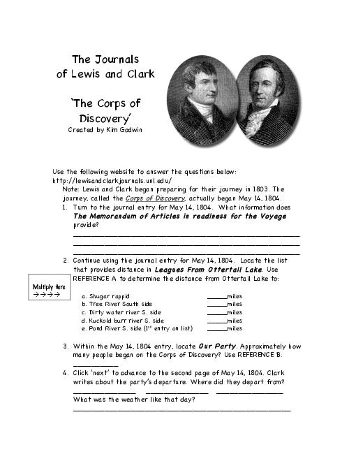 Lewis And Clark Worksheet Answers Worksheets For All Free Worksheets