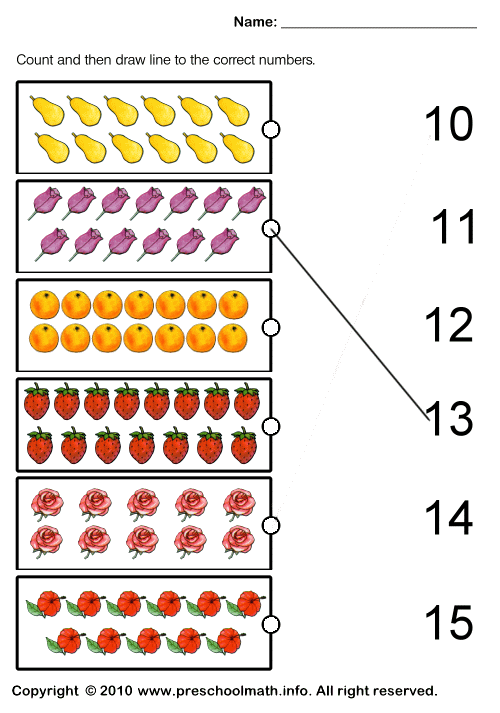 Math Counting Worksheets For Kindergarten Worksheets For All