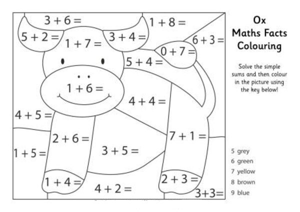 Math Facts Coloring Page Download