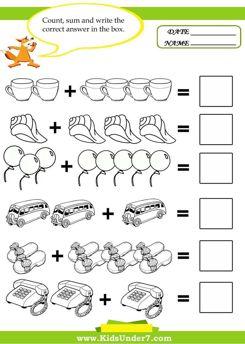 Math Practice Worksheets For Preschool The Best Worksheets Image