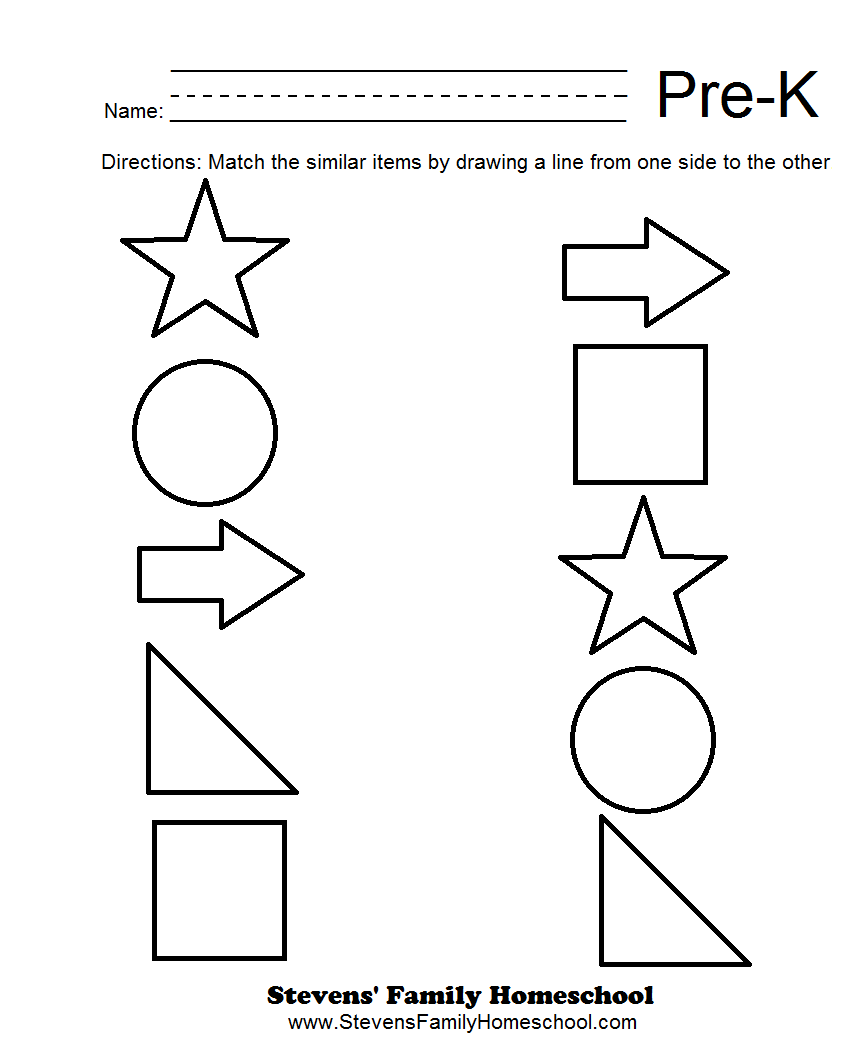 Math Pre K Worksheets