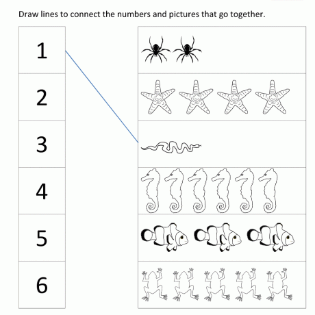 Math Worksheets Kindergarten Kg 1 Maths Pdf Free Printable Match