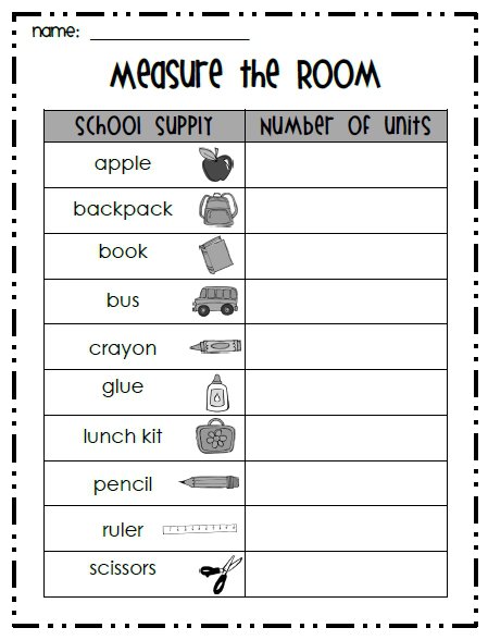 Measurement Scavenger Hunt Ideas First Grade Garden  Measure The