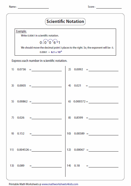 Notation Question Examples Notation Worksheets | Free Worksheets Samples
