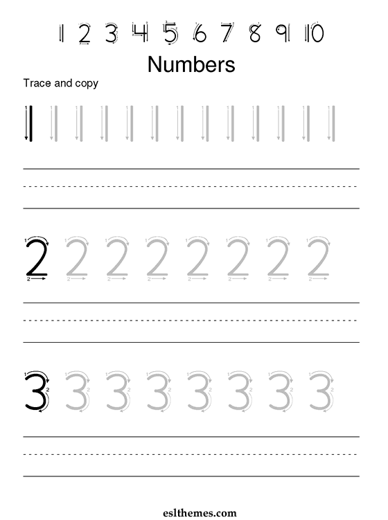 Number Writing Worksheets   Free Number Writing Worksheets For