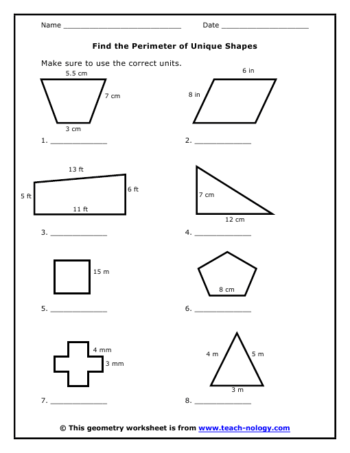 Perimeter Worksheets For 2nd Grade Worksheets For All