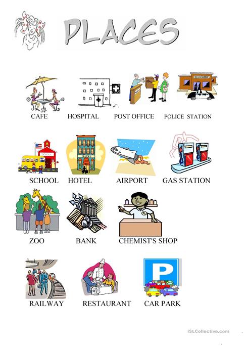 Places In The City Worksheet