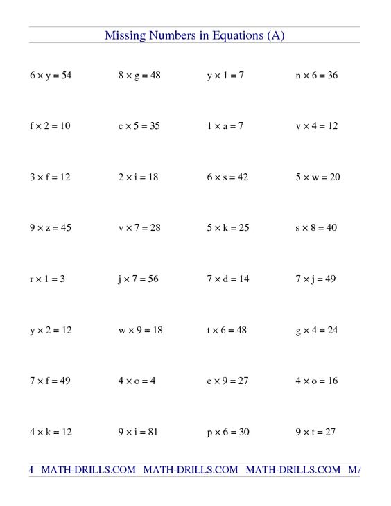 Pre Algebra Worksheets For 4th Grade