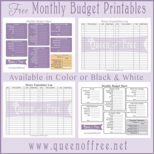 Printable Budget Forms Templates Worksheets For All