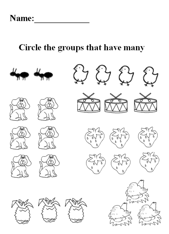 Kindergarten Homework Worksheets