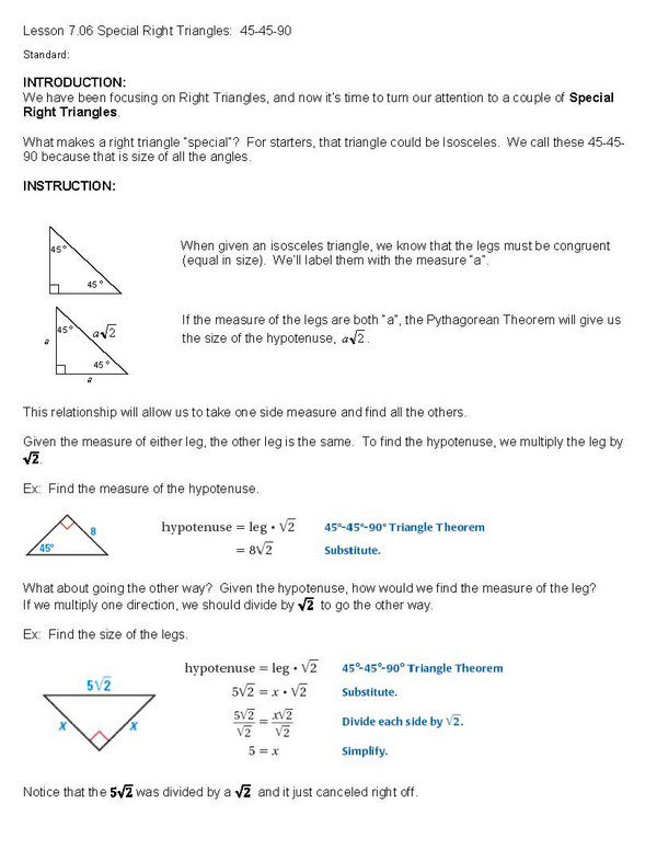 Printables  45 45 90 Triangle Worksheet  Messygracebook Thousands