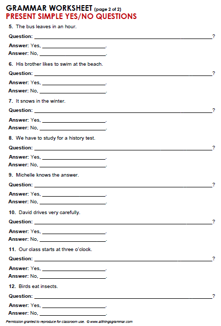 Questions Worksheets Worksheets For All