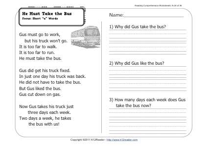 Reading A Bus Schedule Worksheet Free Worksheets For All