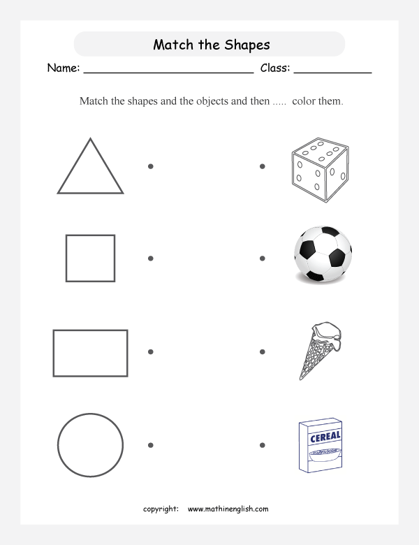 Shape Worksheets Year 1 Worksheets For All