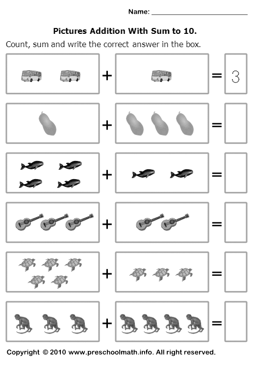Kinder Math Samples Simple Math Addition Worksheets Kindergarten Worksheets For All | Free ...