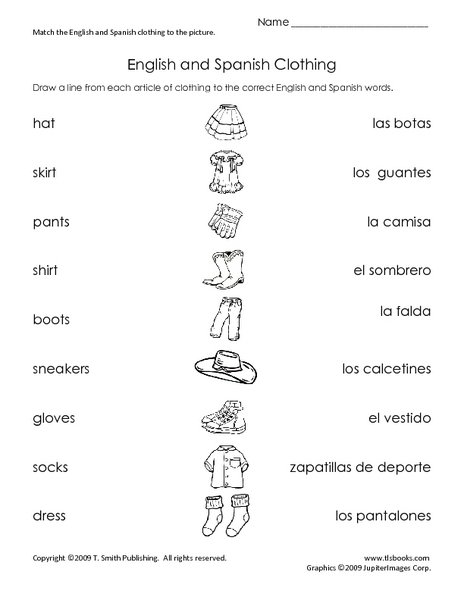 Spanish To English Worksheets Printables Worksheets For All