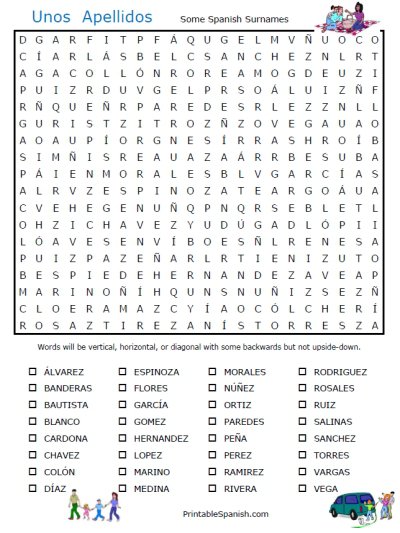 Spanish Worksheets For Kids
