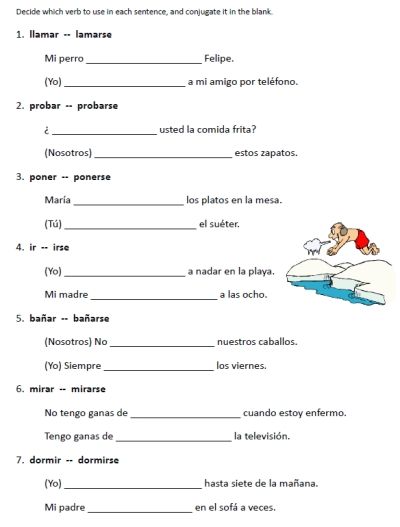 Spanish Worksheets Printables