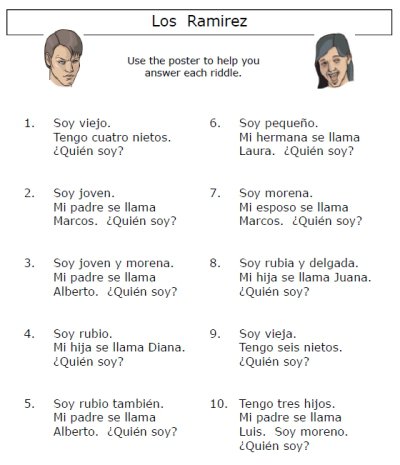 Spanish Worksheets Printables