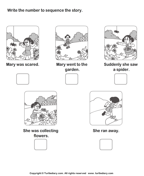 Story Sequencing Mary Went To The Garden Worksheet