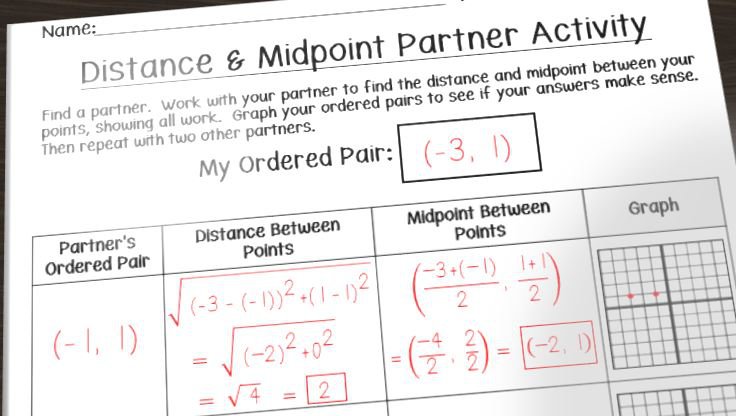 The Distance Formula Worksheet Answers Having Fun With Distance