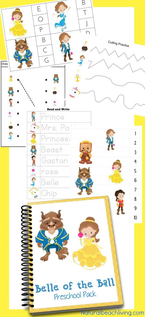 The Perfect Beauty And The Beast Printables For Preschool