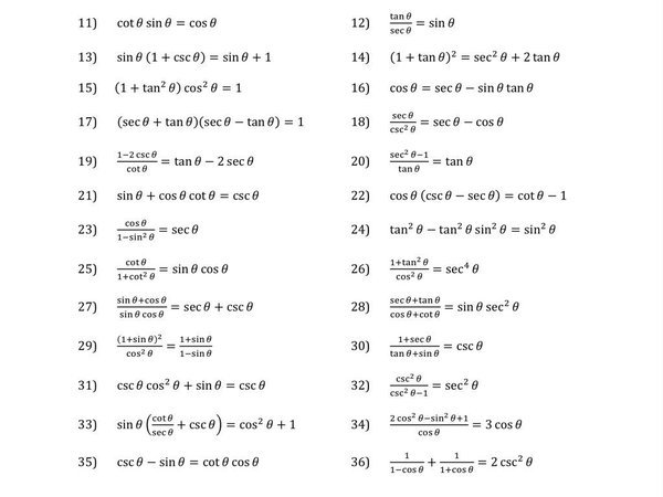 Trig Identities Worksheet Mr Koch On Twitter Pre Calc Here Are The