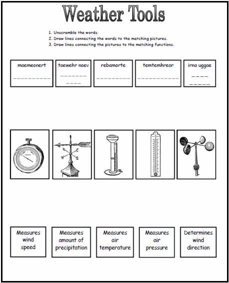 Weather Tools Worksheet