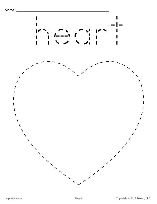 24 Free Preschool Heart Worksheets & Printables