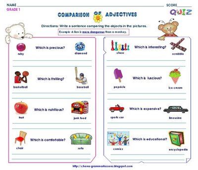 36 Awesome Comparative Adjectives Worksheet