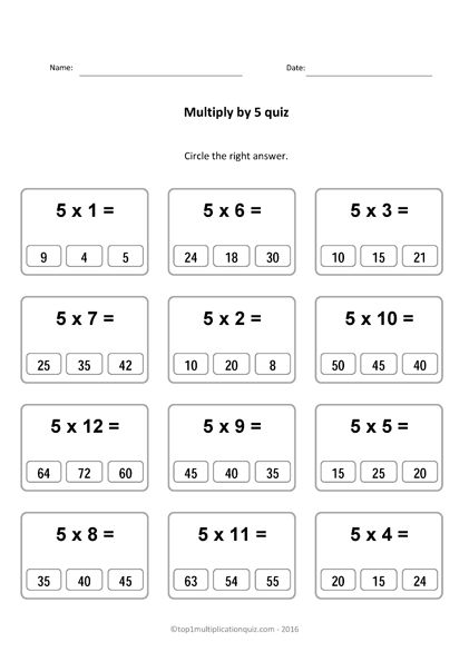 45 Best Multiplication Times Tables Practice For Grade 2 3 4 5 6 3