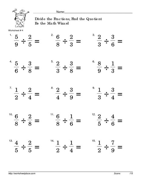 7th Grade Fraction Multiplication Worksheets