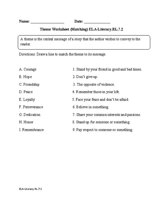 8th Grade English Worksheets