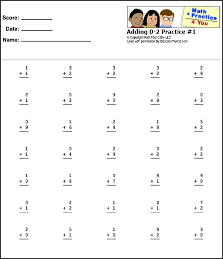 Add 1 Math Worksheets