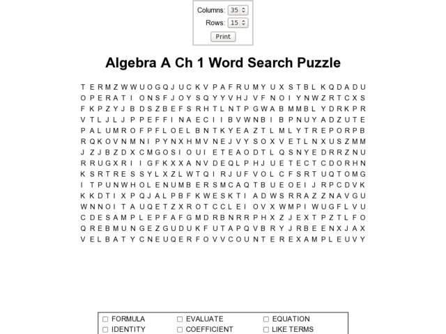 Algebra 1 Puzzle Worksheets Worksheets For All
