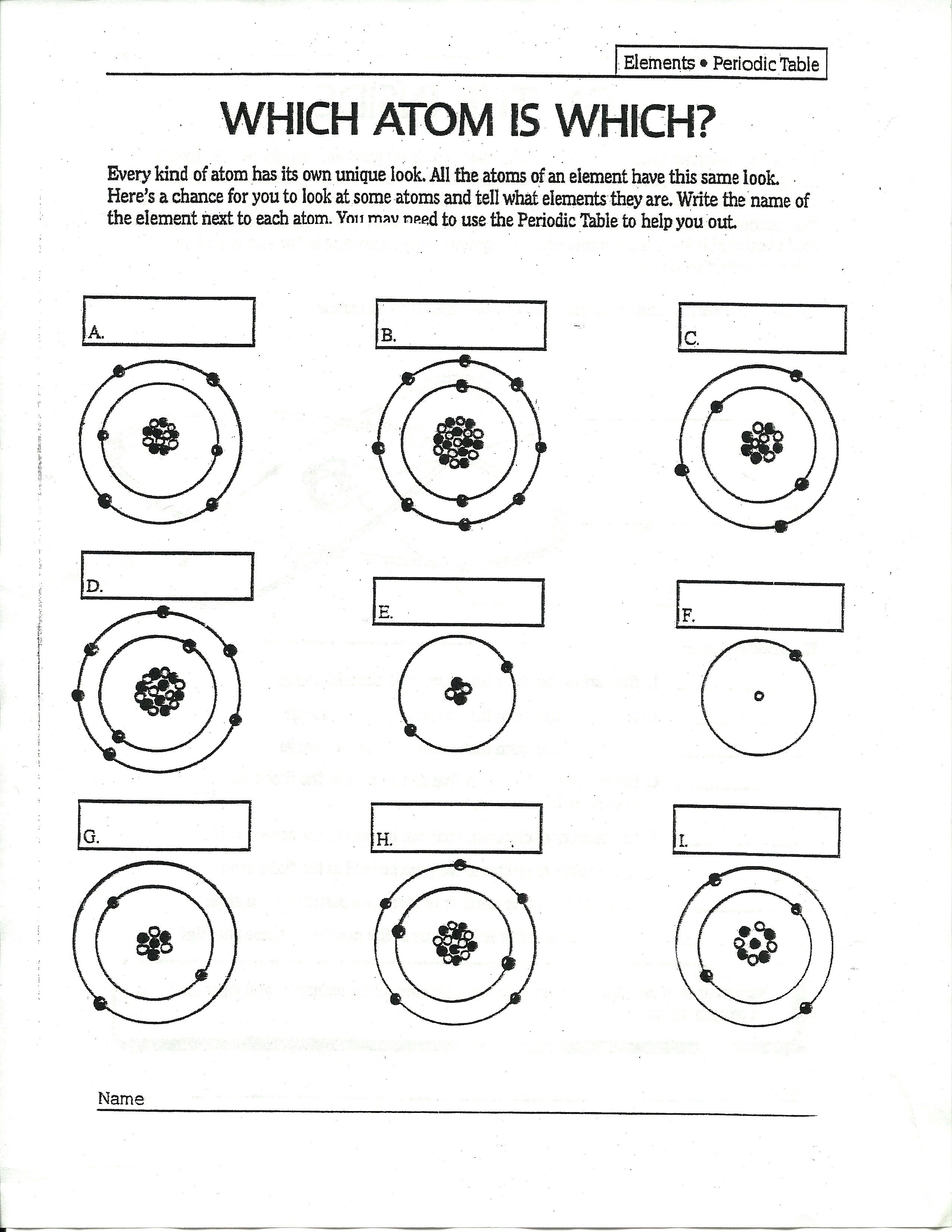 Atom Practice Worksheet The Best Worksheets Image Collection