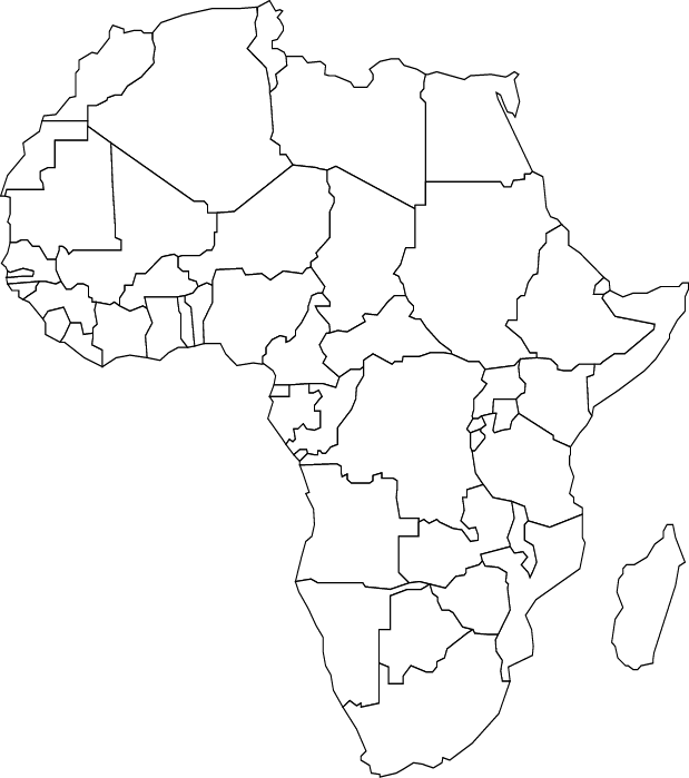 Blank Map Of Africa Worksheet