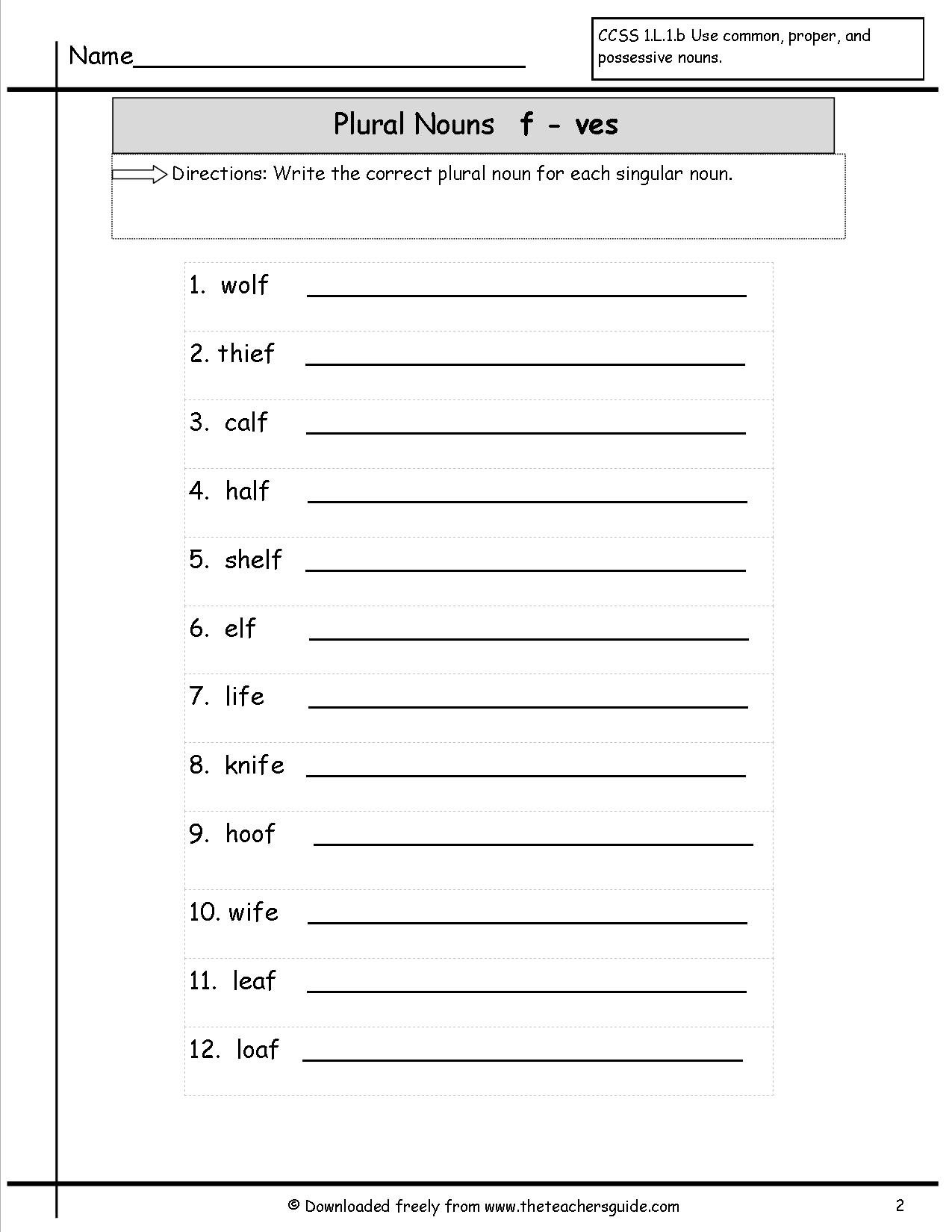 Bunch Ideas Of Plural Nouns Worksheets For Letter