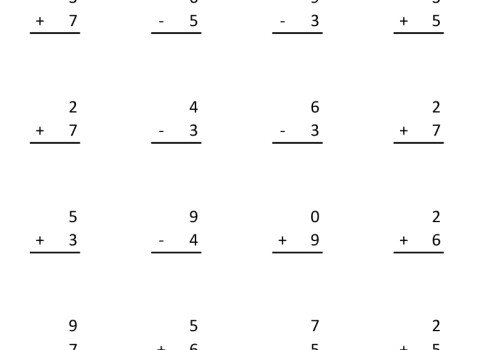 Bunch Ideas Of Single Digit Addition And Subtraction Worksheets On