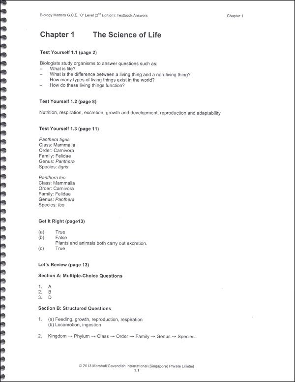 Chic 7th Grade Science Test And Answers For Your Biology Matters