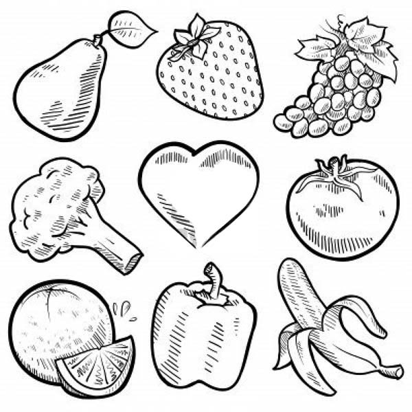 Classy Fruit And Vegetable Coloring Worksheets Free Pages Of