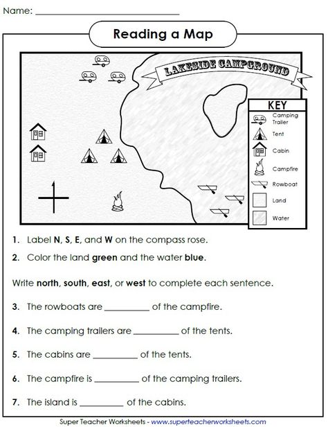 Compass Rose Worksheet