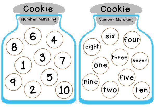 Cookie Jar Number Matching Free Printable